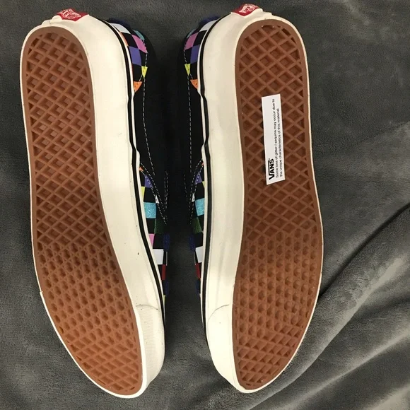 Vans Colorful Checkered Slip-On Loafers - Picture 4 of 5